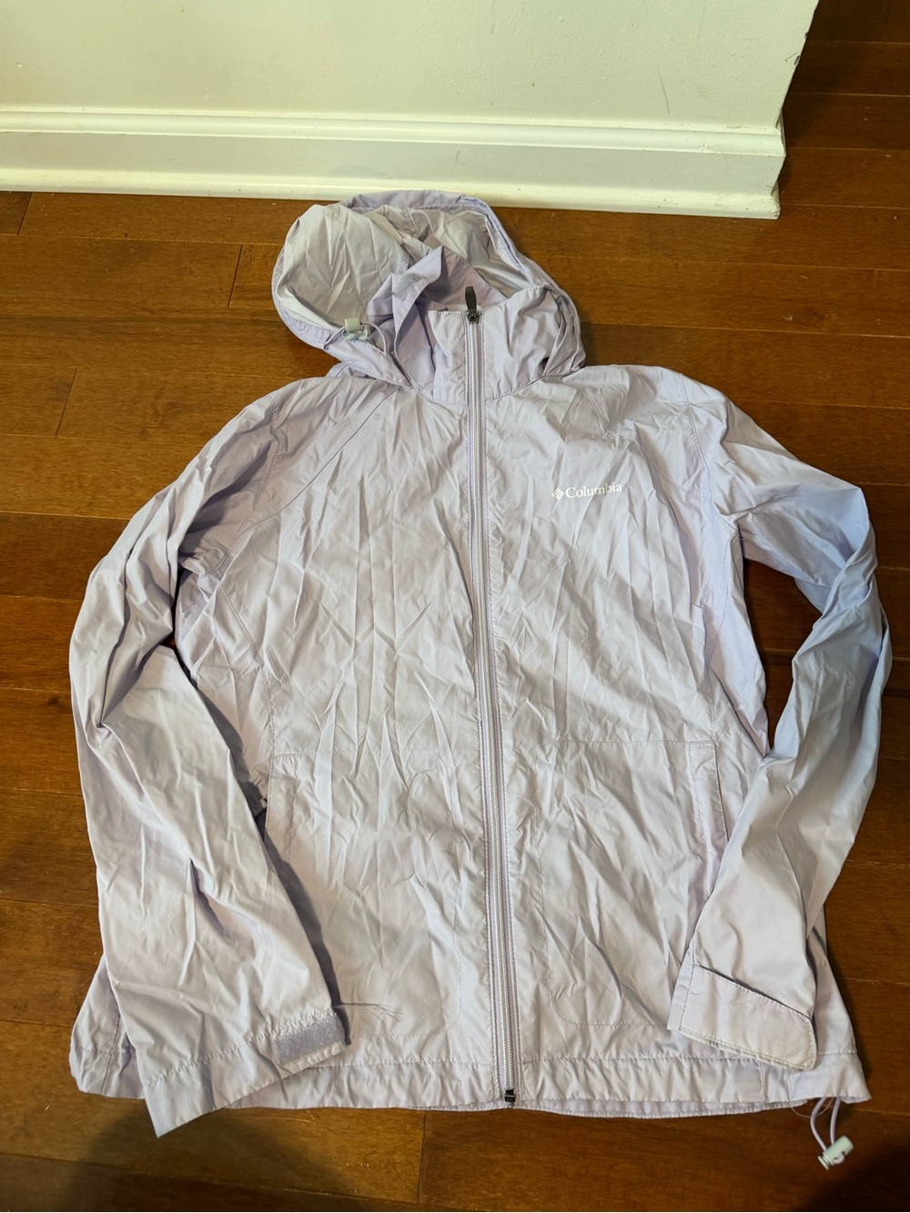 Columbia Women's Pale Lavender Hooded Windbreaker Jacket